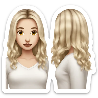 Balayage pale girl sticker