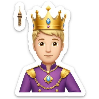 Parisian man in a prince dress on the Eiffel Tower sticker