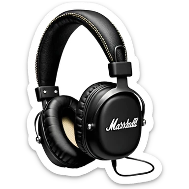  накладных наушников в стиле Marshall.

Узнаваемая форма чашек Marshall, аккуратные швы, мягкие амбушюры, прочное оголовье.
Логотип Marshall на чашках, выполненный в фирменном стиле.

 sticker