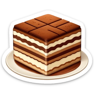 square tiramisu slice sticker