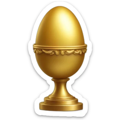 golden egg on pedestal sticker