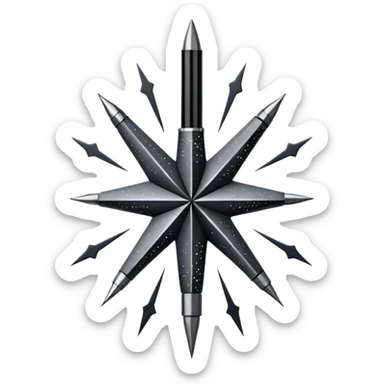 star drawn with fountain pen sticker