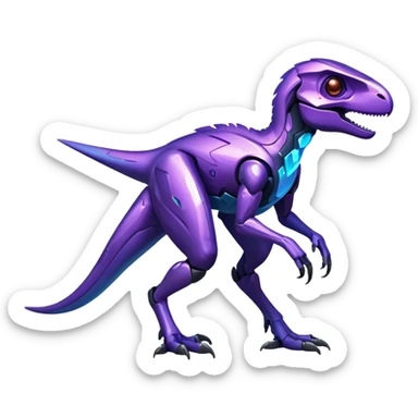 Shiny Nebula Futuristic Fakemon-Pokemon-Digimon-Spectrobes-Raptor-fusion, full body sticker