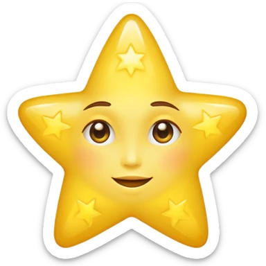 Real star shape face and body sticker
