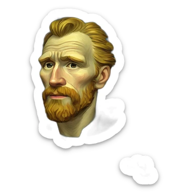 Forma de corazón pintado totalmente con la noche estrellada de van Gogh sticker