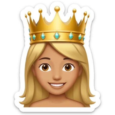 Una persona enamorado y con una corana sticker