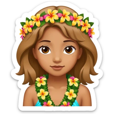 Girl hawai sticker