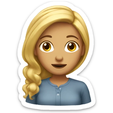 Honey blond girl stress  sticker