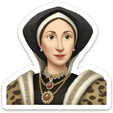 Queen Catherine of Aragon, detailed pretty sticker