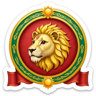 Iranian flag without الله just lion and sun flag sticker