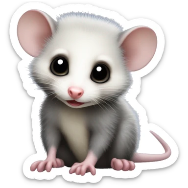 baby opossum sticker