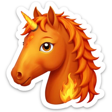 Happy fire horse emoji sad fire horse emoji worried fire horse emoji sticker