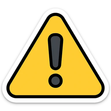 Add yellow color to the caution symbol, keep it suitable for a changelog Discord channel, maintain bold and clear icon style in lineal color icon with black outlines style. sticker