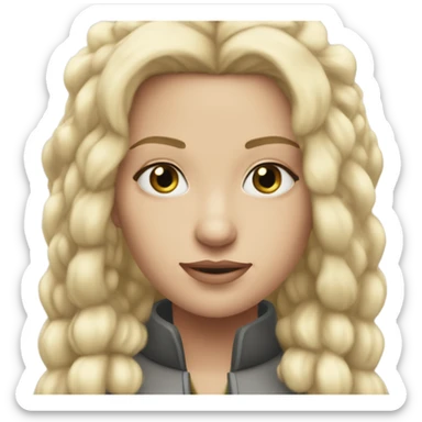 Straight haired blonde ￼ queen of the North  sticker