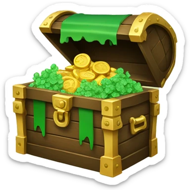 treasure chest with irish flag sticker