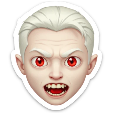Boy albino vampire sticker