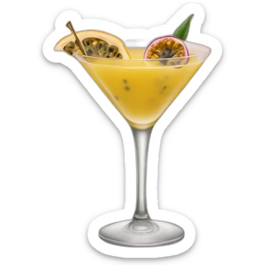 Martini passion fruit cocktail sticker