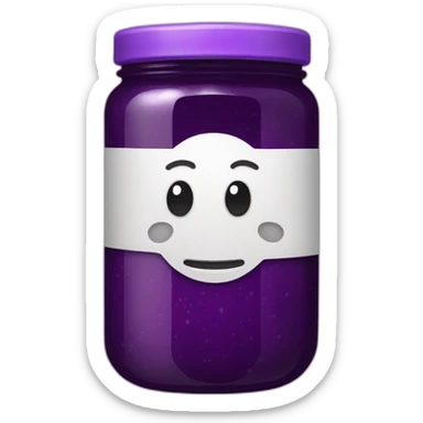 purple jam jar sticker