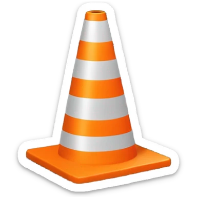 Orange traffic cone sticker