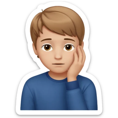 Create a shyness imoji Boys imoji Boys imoji hand in face hand in full face create a shame boys imoji  sticker