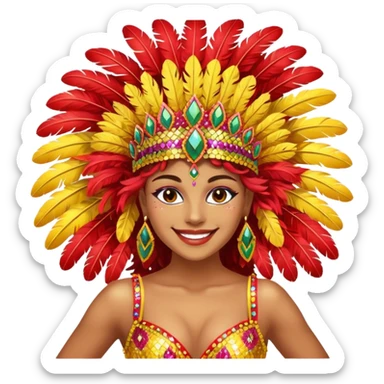 bailarina de samba de brasil sticker