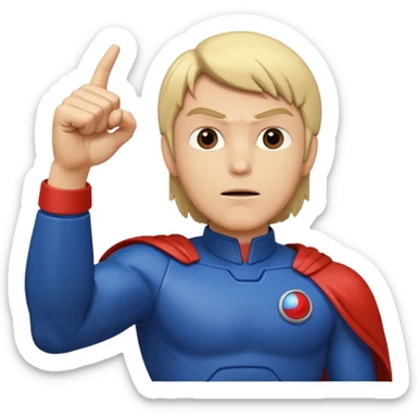 Mark from Battle of the Planets doing fist pump. sticker