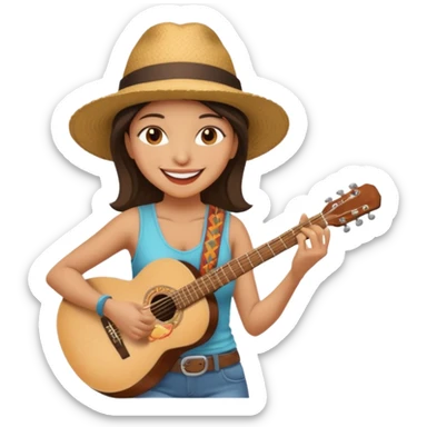 Street Music Performer woman sticker