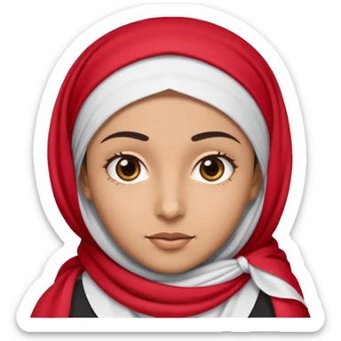 Arab with red and white headscarf sticker