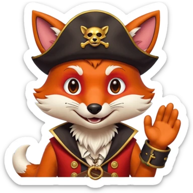 Foxy the pirate fox sticker