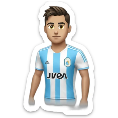 Dybala wearing marseille shirt sticker