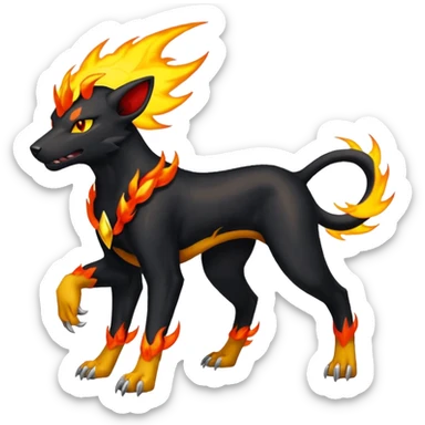 Houndoom-Luxray-fusion (full body) sticker