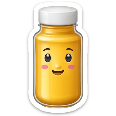 a tube of mustard  sticker