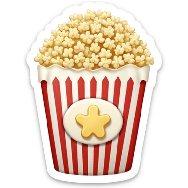 a single Popped Popcorn sticker