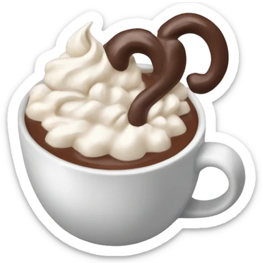 Girly hot chocolate with cream sticker