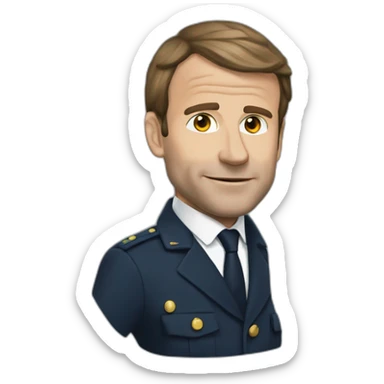 Macron en survêt sticker