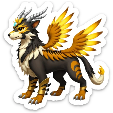 Houndoom-Solgaleo-Tigress-Luxray-Trico-Gryphon-fusion (full body) sticker