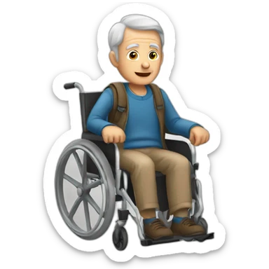 old man in wheelchair sticker