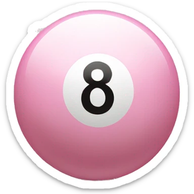 light pink eight ball sticker