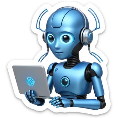 Create for me an image or emoji when an AI comes & changes the world of search engines. sticker