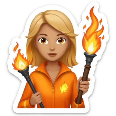womanThe torchbearer sticker