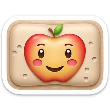 single adhesive bandage in light beige tone, rectangular with rounded edges and a small padded center, slightly textured surface with subtle perforation dots on each end, positioned flat, no face, no skin or wound, apple emoji style, soft lighting, subtle shadows, emoji scale sticker