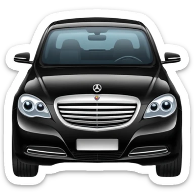 Crée-moi une voiture noire, berline, très classe La voiture  en long 2025classe S que d’un côté sticker
