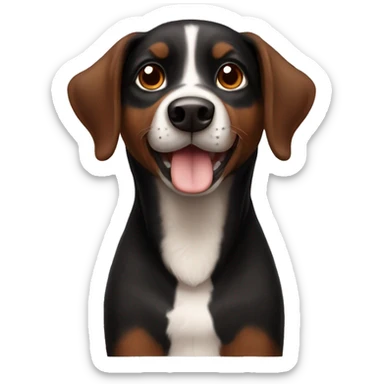 black and brown australian dog sticker