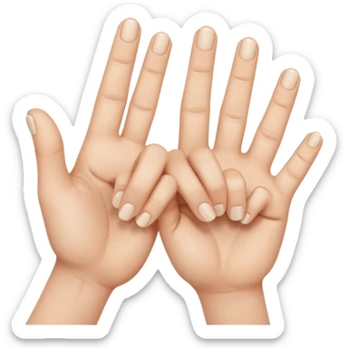 fake promise fingers crossed sticker