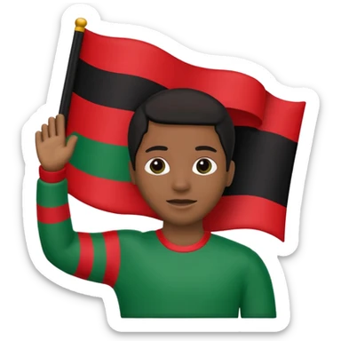 Pan African-African American Flag (Red-Black and Green horizontal stripes) - no stars or no other symbols, just the flag sticker