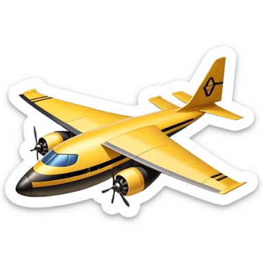 earliest bumblebee flying wing airliner flying for the first time observation deck for passengers long quadruple winged lapis Anubis  sticker
