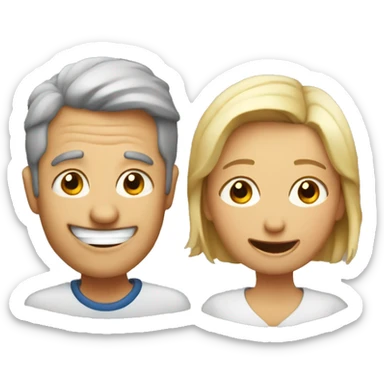My parents who laugh when they receive a letter sticker