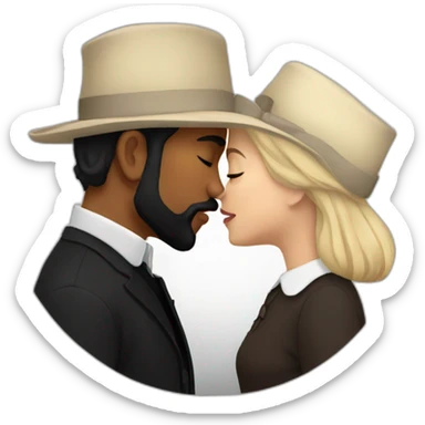 Amish kissing another amish sticker
