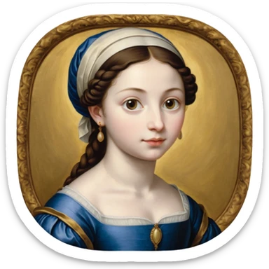 aesthetic brilliant divine lighting, oil paint - ivory famous works of mannerism together; parmigianino, bronzino, tintoretto sticker