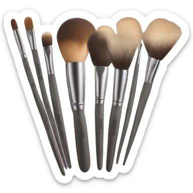 Holding make up brushes sticker